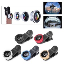 Lente con clip para cámara macro gran angular ojo de pez 3 en 1 apta para teléfono móvil universal Móvil Teléfono Lens price