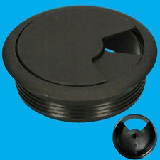 1x Negro 60mm Ordenador Escritorio Plástico Cable Arandela, Superficies de Funda Ordenador Escritorio price