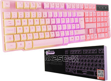 Teclado Gaming para PS5, PS4, Xbox, PC Gaming LED RGB Retroiluminado - Rosa Gaming Keyboard price