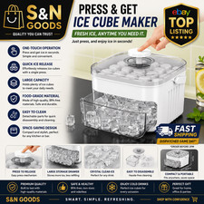 Máquina de hielo de 50 cubos con tapa de prensa fácil máquina de cubitos de hielo de doble capa refrigerador Reino Unido Ice Makers price