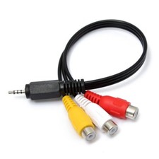 Cable adaptador conector audio video compuesto de 2,5 mm macho a 3 RCA hembra AV Composite Cable price