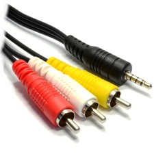 Enchufe conector de 4 polos de 1 m 3,5 mm a 3 x cable de audio y compuesto de fono RCA [004446] Composite Cable price