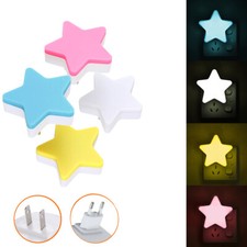 Lindo Sensor de Luz Estrella LED Iluminación Nocturna EE. UU. UE Enchufable Dormitorio Lámparas para Dormitorio Habitación de bebé noche light price