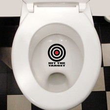 Calcomanía de vinilo impermeable Hit The Target para baño entrenamiento para ir al baño Inodoro Vinilo price