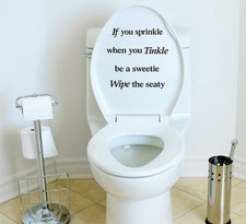 Pegatina de baño si espolvoreas pegatina de vinilo, impermeable ALTA CALIDAD Inodoro Vinilo price