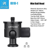 Mini trípode de aluminio con cabeza de bola invertida panorámica cabeza de bola para cámara Tripod Heads price
