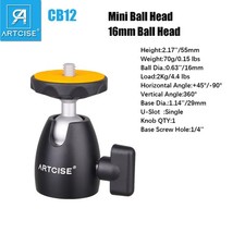 MINI CABEZA DE BOLA GIRATORIA 360° 1/4" SOPORTE DE MONTAJE DE TORNILLO PARA CÁMARA DSLR FR TRÍPODE Tripod Heads price