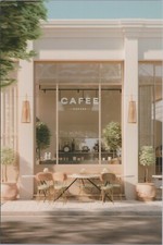Front of a Quiet Café Chair Sun Shadows ~ Nueva Tarjeta de Imagen 2024 4"x6" 11746.2 Cafe y Canteen Silla price
