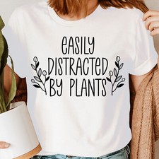 Camisa de amante de las plantas fácilmente distraída, camisa de jardinería ca... Camisa de niña price