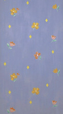 172798 PAPEL PINTADO MOTIVO FLORES Y DIAMANTES AZUL Wallpaper price