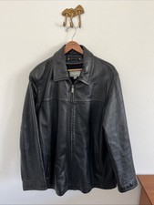Chaqueta de motociclista Wilson de cuero para hombre con cremallera completa negra talla grande Y2K años 90 Fantasy Wear de hombre price