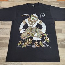 Camiseta de Colección Thai Mythology Hanuman Transform Texturizada Negra Arte Talla Grande Fantasy Wear de hombre price