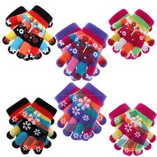 Infantil Mariposas Estampado Copos de Nieve Moda Magia Cálido Guantes Invierno Guantes infantil price