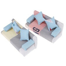 Dollhouse Small Floral Fabric Sofa Set Furniture With 2 Pillow Doll Accessori WF Sofa Set price