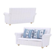 Juego de sofá miniatura para casa de muñecas 1/12 accesorios para muebles de salón (2 So Sofa Set price