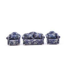 Lote de muebles para casa de muñecas 1:12 juego de sofá sofá silla sillas de salón vintage Sofa Set price