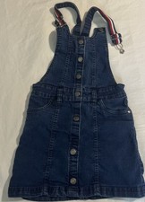 Tommy Hilfiger Niñas Vestido con tirantes Mono Jeans Denim Pequeño 7 Jeans/ Denim Falda de niña price