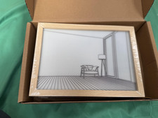 Luz de arte de pared minimalista LED USB - Marco de madera línea decoración de salón LED Wall Arte price