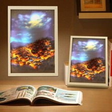 32cmx24cm SK MISS Iluminar Arte de Pared Luz Led Imagen Decoración Marco de Fotos con Cable LED Wall Arte price