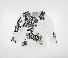 Jersey floral blanco Tri Moda para mujer M Jersey de mujer price