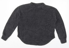 Pullover de punto ajustado gris Hollister regular para mujer UK S Jersey de mujer price