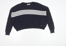 Pullover de punto ajustado azul Hollister regular para mujer UK S Jersey de mujer price