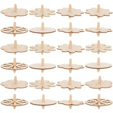 Giroscopio de madera 24 piezas manualidades hágalo usted mismo dibujo giroscopio juguete madera en blanco modelo giroscopio sin pintar Drawing Mesa price
