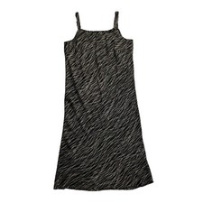 Maxi Vestido Sin Mangas De Colección Para Mujer 14W Negro Hilo Metálico Correas Semi Transparentes Slip Vestido price