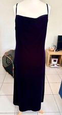Maxi Vestido Sin Mangas Amaranto Púrpura Terciopelo Noche Fiesta Cóctel Reino Unido 16-18 Slip Vestido price