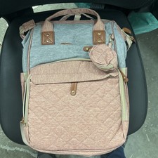 Mochila Bolsa de Pañales con Cambiador Portátil, Estuche para Chupete y Correa para Cochecito Lavandería Bolso para bebé price