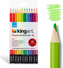Juego de 12 lápices de colores neón suministros de arte fluorescentes preafilados para dibujo Colored Pencils price