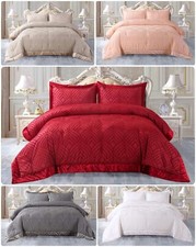 Juego de cama de lujo acolchado de terciopelo de 3 piezas tamaño doble super king Colcha y set de colcha price