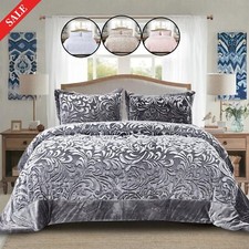 Colcha de terciopelo acolchada 3 piezas funda almohada doble king size juego de cama Colcha y set de colcha price