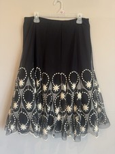 Falda Style&co Negra Tul Muy Bordada Enagua Aline Mediana Boho Petticoat price