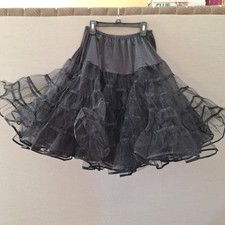 Falda De Colección Gótica Malco Modes Para Mujer’s L Enagua de Tul Volantes en Niveles Rockabily Petticoat price