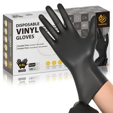Guantes desechables de vinilo negro/rosa sin látex grado alimenticio 5 mil Unisex Guantes price