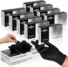 guantes desechables de nitrilo negro sin polvo ni examen látex 3 mil Unisex Guantes price