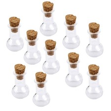 Botellas de deseos de vidrio reutilizables de 10 piezas con forma de mini bombilla de corcho para decoración Botella decorativa price