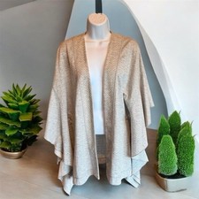 Poncho Capa Reversible Kimono Frontal Abierto Rayas Lunares Gris Blanco XS SM Poncho price