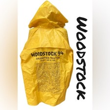 Vintage Woodstock '94 Yellow Raincoat Size Large Button Down Collectable Rare Poncho price