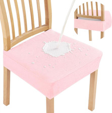 4 fundas de asiento de impermeables de licra jacquard lavables rosa blush Muebles Cojín Funda price