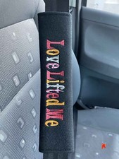 Almohadillas de cubierta de hombro para cinturón de seguridad Love Lifted Me x 2 para coche furgoneta camión Coche Asiento Elevador para bebé price