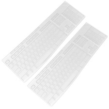 2 piezas de película de silicona blanca para teclado impermeable a prueba de polvo cubierta protectora Ordenador de sobremesa price
