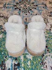 Acogedores botines L.L.Bean para niños pequeños en vellón blanco natural, niños 7-8 Unisex Infantil Patucos price