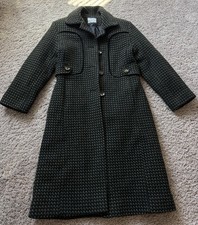 Abrigo Rothschild Vintage Negro Verde Mezcla Lana Niñas - Talla 10 Overcoat de niña price