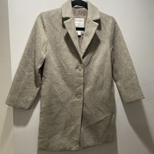 Abrigo largo de lana sintética gris Cat & Jack para niños talla mediana (8) abrigo de vestir de vacaciones Overcoat de niña price