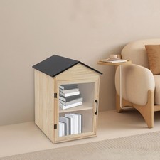 Caja de libros de biblioteca al aire libre almacenamiento de literatura de madera gabinete de intercambio libro para compartir Library Armario price