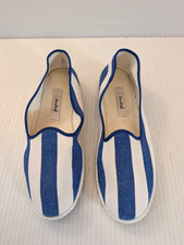 Sandalias de lona a rayas blancas y azules Sciuscia Tragara 39 EU / 9 US - Italia Slippers y Sandals de mujer price