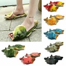 Hombres Mujeres Peces Zapatillas Sandalias Divertidas Vacaciones Playa Chanclas Toboganes Zapatos $ Slippers y Sandals de mujer price