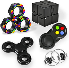 Set 5 Piezas Juguetes Fidget Adultos Aula Autismo Estrés Cubo Pack Sensorial Ninos Oficina Seguro price